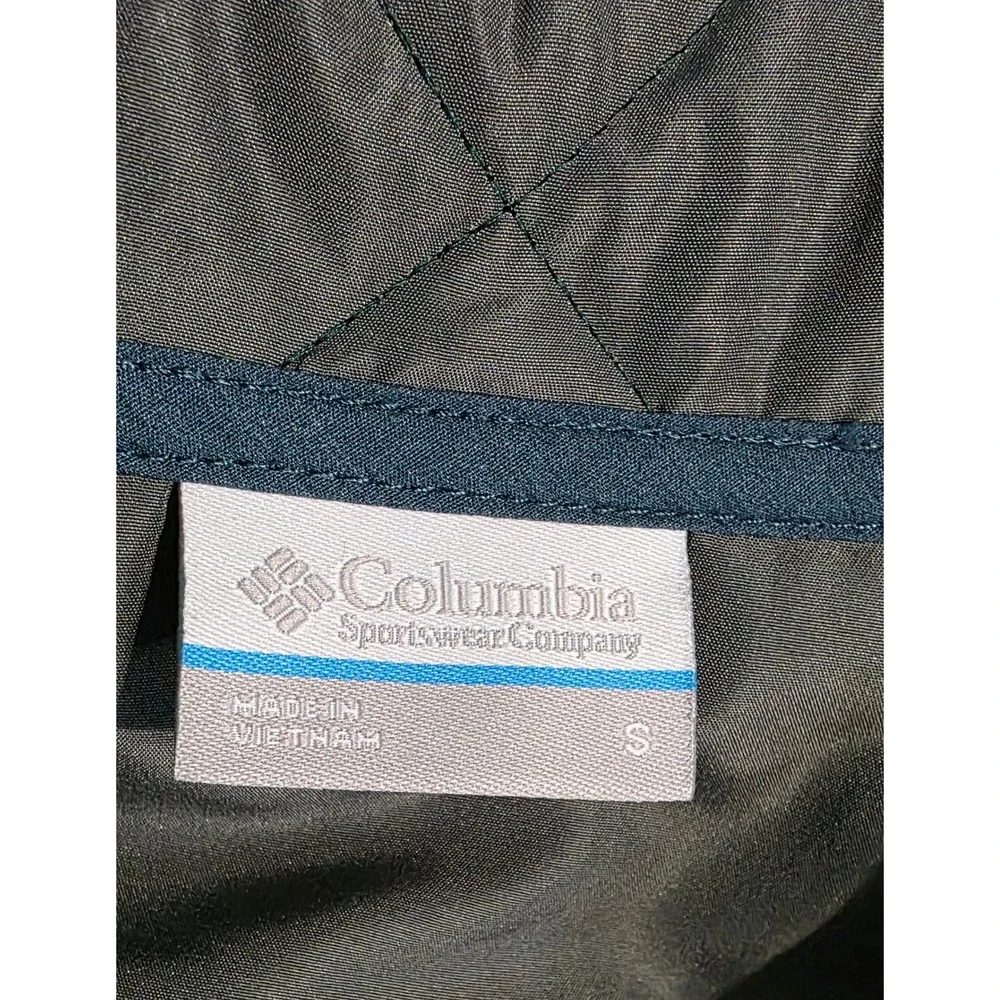 Columbia Womens Teal Blue Quilted Snap Front Jacket Small - Picture 4 of 6